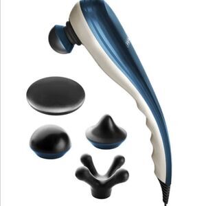 WAHL Black and White Handheld Massager with Attachments